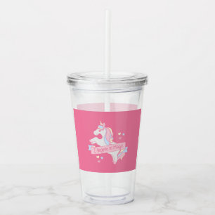 Unicorn I believe in magic Acrylic Tumbler