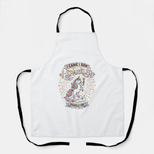 Unicorn I Came I Saw I Sparkled Print Ready Market Apron