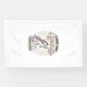 Unicorn I Came I Saw I Sparkled Print Ready Market Banner