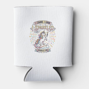Unicorn I Came I Saw I Sparkled Print Ready Market Can Cooler