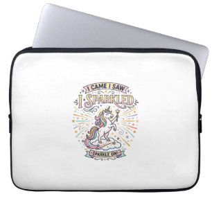 Unicorn I Came I Saw I Sparkled Print Ready Market Laptop Sleeve
