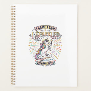Unicorn I Came I Saw I Sparkled Print Ready Market Planner