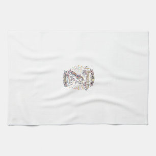 Unicorn I Came I Saw I Sparkled Print Ready Market Tea Towel