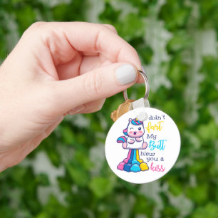 Unicorn I Didn't Fart My Butt Blew You A Kiss Key Ring