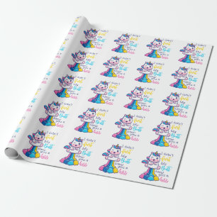 Unicorn I Didn't Fart My Butt Blew You A Kiss Wrapping Paper