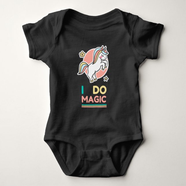 Unicorn - I Do Magic Baby Bodysuit (Front)