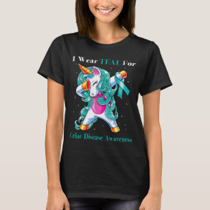 Unicorn I Wear Teal For Celiac Disease Awareness T-Shirt