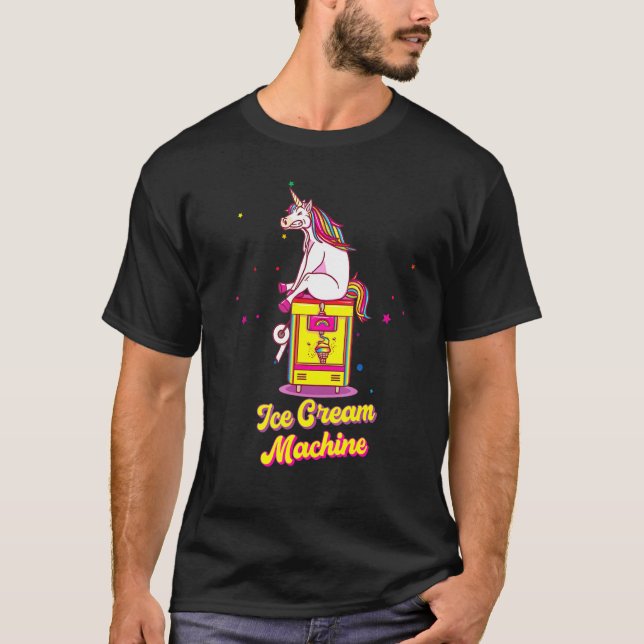 Unicorn Ice Cream Machine T-Shirt (Front)