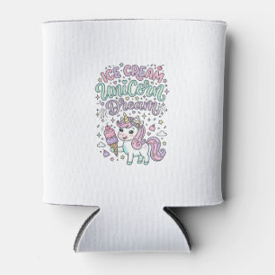 Unicorn Ice Cream Unicorn Dream Cute Pastel Produc Can Cooler