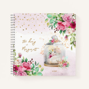 Unicorn Illustration Girl Daily Sketchbook Notebook