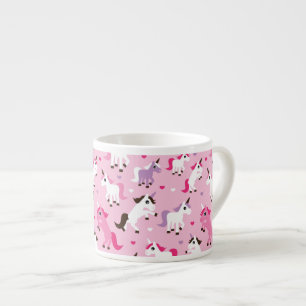 unicorn illustration kids background espresso cup