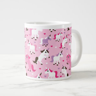 unicorn illustration kids background large coffee mug