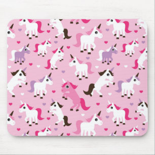 unicorn illustration kids background mouse mat