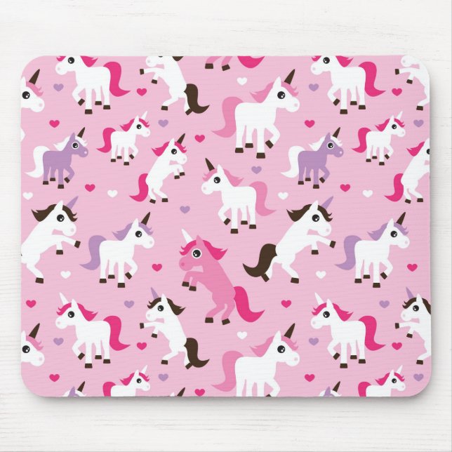 unicorn illustration kids background mouse mat (Front)