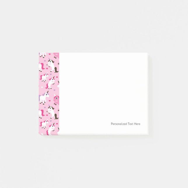 unicorn illustration kids background post-it notes (Front)