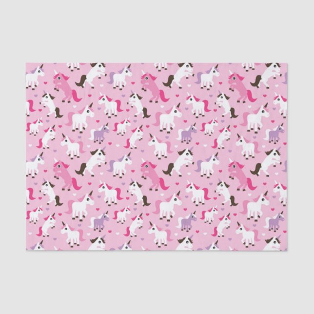 unicorn illustration kids background tissue paper (Front)