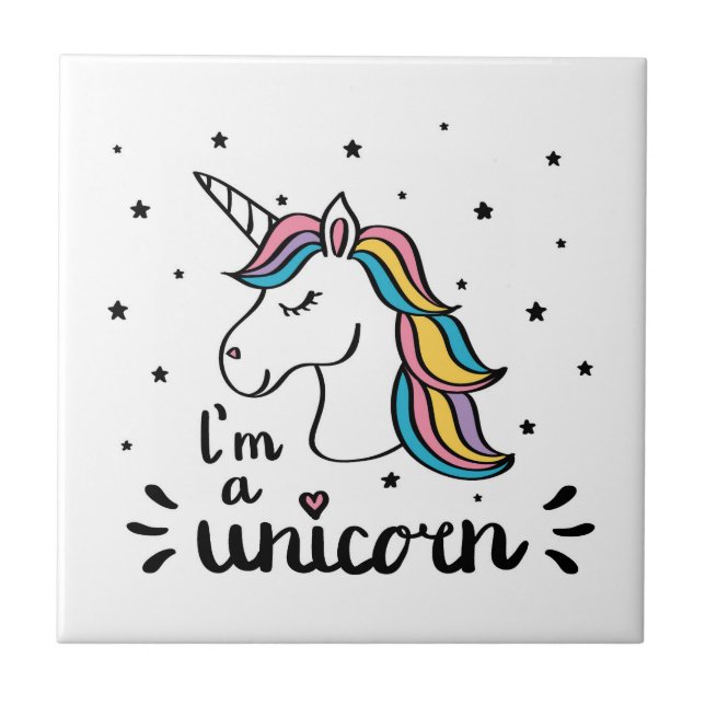 Unicorn | I'm A Unicorn Tile (Front)