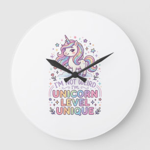 Unicorn I'm Not Weird I'm Unicorn Level Unique Ado Large Clock