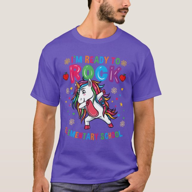 Unicorn Im Readyo Rock Elementary School boy T-Shirt (Front)