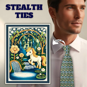 Unicorn in a Magical Forest Stealth Tie