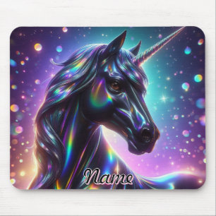 Unicorn in a Magical Sparkle Background Mouse Mat