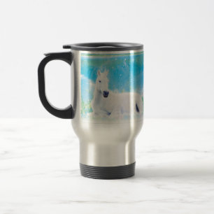 Unicorn in a paradise dream world customized travel mug