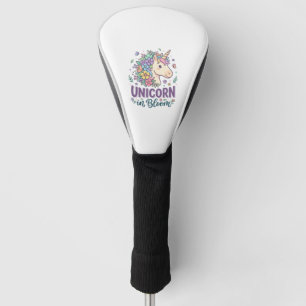 Unicorn in Bloom Bold Typography Print on Demand D Golf Head Cover