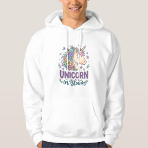 Unicorn in Bloom Bold Typography Print on Demand D Hoodie
