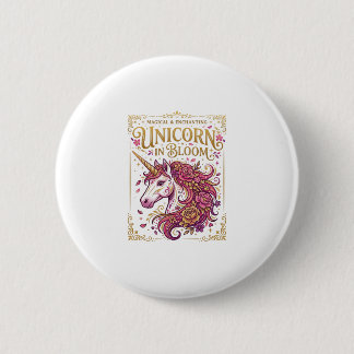 Unicorn in Bloom Stylish Zazzle Design_1 6 Cm Round Badge