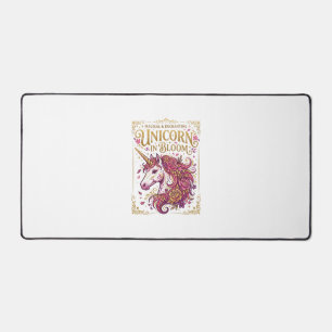 Unicorn in Bloom Stylish Zazzle Design_1 Desk Mat