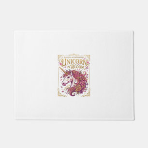 Unicorn in Bloom Stylish Zazzle Design_1 Doormat