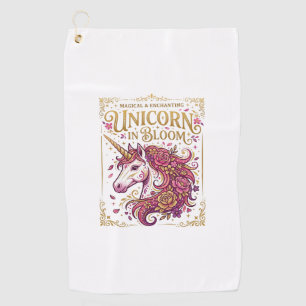 Unicorn in Bloom Stylish Zazzle Design_1 Golf Towel