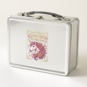 Unicorn in Bloom Stylish Zazzle Design_1 Metal Lunch Box