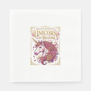 Unicorn in Bloom Stylish Zazzle Design_1 Napkin