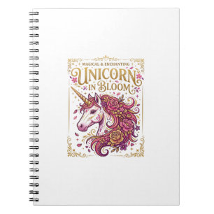 Unicorn in Bloom Stylish Zazzle Design_1 Notebook