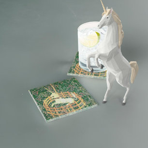 Unicorn In Captivity Glass Coaster