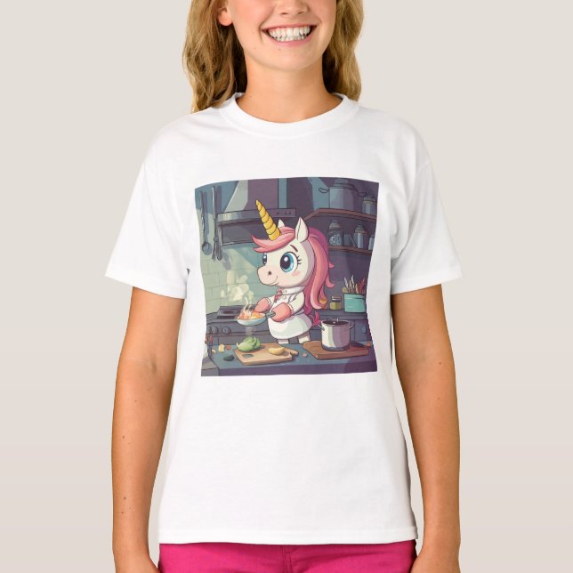 Unicorn in cooking T-Shirt (Front)