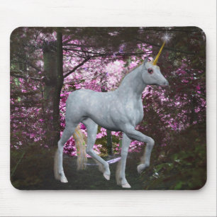 Unicorn In Forest Fantasy Mousepad