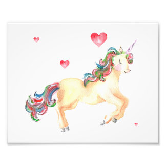 Unicorn in love photo print