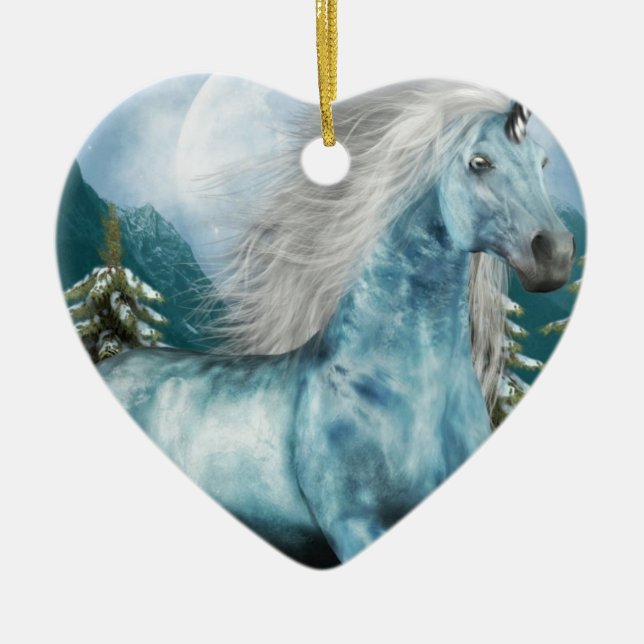 Unicorn in Moonlight Ornament (Front)