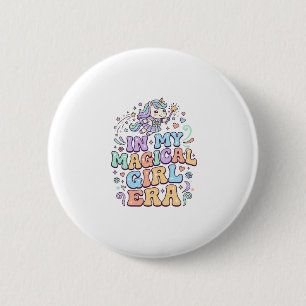 Unicorn In My Magical Girl Era Kawaii Sticker and 6 Cm Round Badge