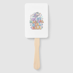 Unicorn In My Magical Girl Era Kawaii Sticker and Hand Fan
