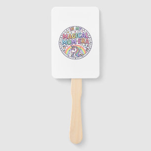 Unicorn In My Magical Mum Era Funny Shirt Graphic_ Hand Fan