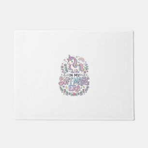 Unicorn In My Soft Magic Era Playful Typography De Doormat
