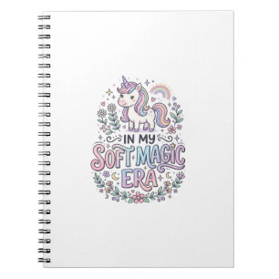 Unicorn In My Soft Magic Era Playful Typography De Notebook