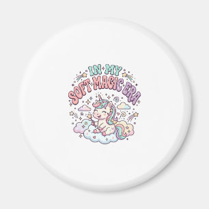 Unicorn In My Soft Magic Era Retro Style Product G Magnet