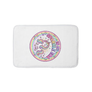 Unicorn In My Sparkle Era Funny Print on Demand De Bath Mat