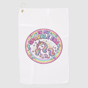 Unicorn In My Sparkle Era Funny Print on Demand De Golf Towel