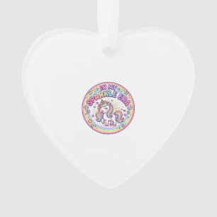 Unicorn In My Sparkle Era Funny Print on Demand De Ornament