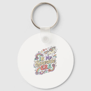 Unicorn In My Sparkle Era Kawaii Apparel Graphic_1 Key Ring